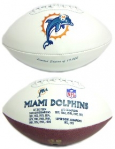 Miami Dolphins Embroidered Signature Series Football