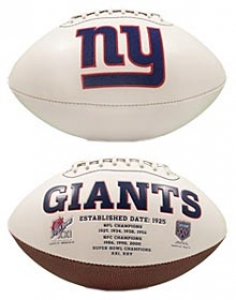 New York Giants Embroidered Signature Series Football