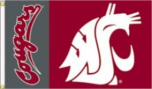 Washington State Cougars NCAA 3 x 5 Flag