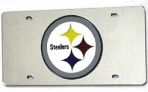 Pittsburgh Steelers Silver Laser Cut License Plate