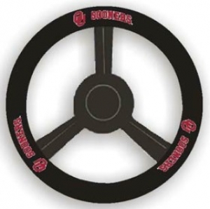 Oklahoma Sooners Leather Steering Wheel Cover