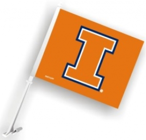 Illinois Fighting Illini NCAA Car Flag