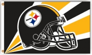 Pittsburgh Steelers NFL 3 x 5 Helmet Style Banner Flag