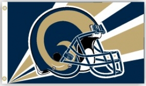 St. Louis Rams NFL 3 x 5 Helmet Design Banner Flag