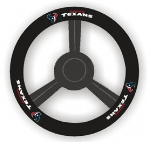 Houston Texans Leather Steering Wheel Cover