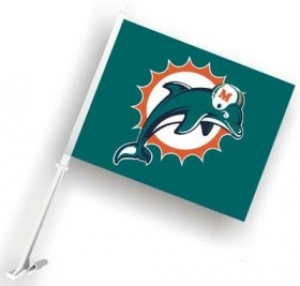 Miami Dolphins NFL Car Flag