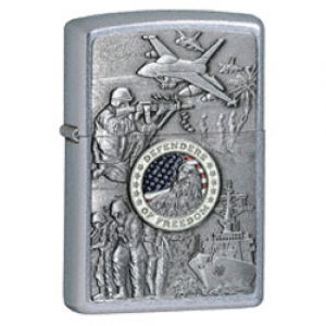 Zippo Joined Forces Emblem Design Lighter - Street Chrome Finish