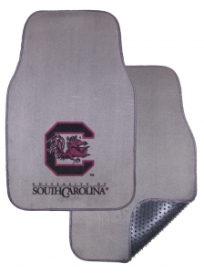 South Carolina Gamecocks 2pc Grey Universal Car Floor Mats