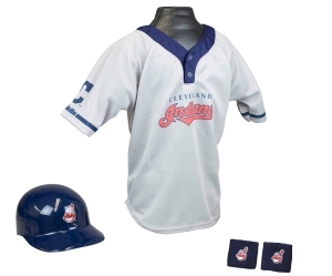 Cleveland Indians MLB Youth Helmet and Jersey Set