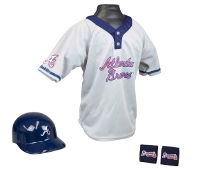 Atlanta Braves MLB Youth Helmet and Jersey Set