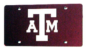 Texas A&M Aggies Red Laser Cut/Mirrored License Plate