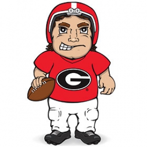 Georgia Bulldogs Dancing Musical Halfback Mascot Doll