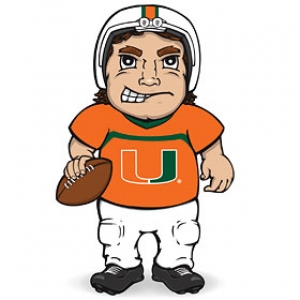 Miami Hurricanes Dancing Musical Halfback Mascot Doll