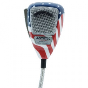 Astatic 636L Noise Canceling 4-Pin Stars N' Stripes CB Microphone