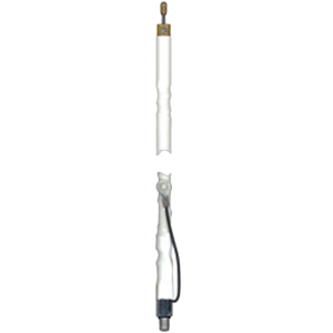 Wilson Antennas White 2' Silver Load FGT Series Fiberglass Whip