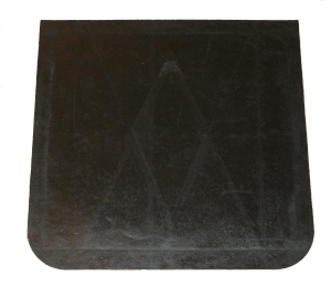 Plain Black Polyurethane 24" x 24" Semi-Truck 1/4" Mud Flap