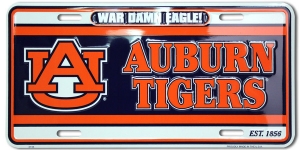 Auburn Tigers War Eagle License Plate