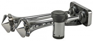 Wolo Manufacturing 120 Decibel Model 418 PowerHouse Roof Mount Chrome Dual Trumpet