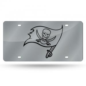 Tampa Bay Buccaneers Football Silver Laser Cut License Plate