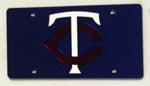 Minnesota Twins Laser Cut Blue License Plate