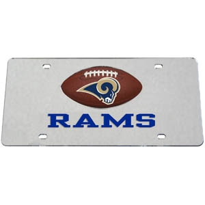 St. Louis Rams Laser Cut/Mirrored License Plate