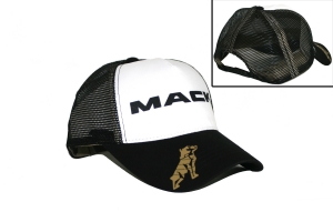 Mack Trucks Black & White Mesh Snapback Trucker Hat
