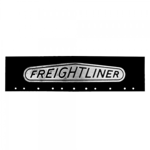 Freightliner Black & Silver 6" x 24" Semi Truck Mud Flap-Quarter Fender Flaps