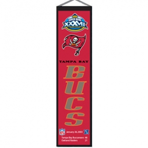Tampa Bay Buccaneers NFL Wool 8" x 32" Heritage Banners