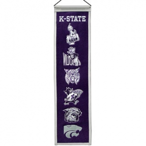 Kansas State Wildcats NCAA Wool 8" x 32" Heritage Banners