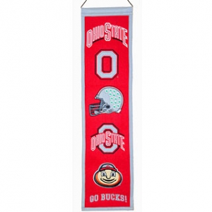 Ohio State Buckeyes NCAA Wool 8" x 32" Heritage Banners