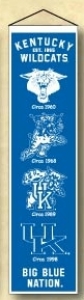 Kentucky Wildcats NCAA Wool 8" x 32" Heritage Banners