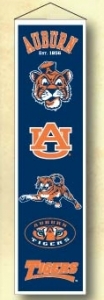 Auburn Tigers NCAA Wool 8" x 32" Heritage Banners