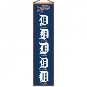 Detroit Tigers MLB Wool 8" x 32" Heritage Banner
