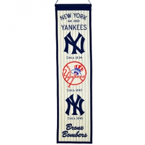 New York Yankees MLB Wool 8" x 32" Heritage Banner