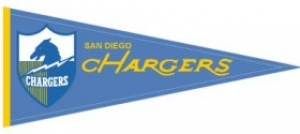 San Diego Chargers NFL Throwback Wool Pennant