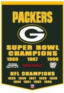 Green Bay Packers 24"x36" Wool Dynasty Banner