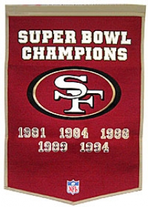 San Francisco 49ers 24" x 36" NFL Wool Dynasty Banner