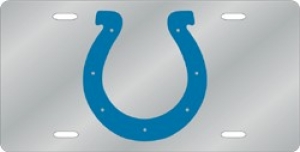 Indianapolis Colts Silver Laser Cut License Plate