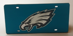 Philadelphia Eagles Green Laser Cut License Plate