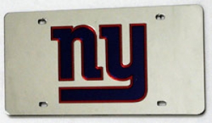 New York Giants Silver Laser Cut/Mirrored License Plate