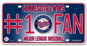 Minnesota Twins #1 Fan Aluminum License Plate