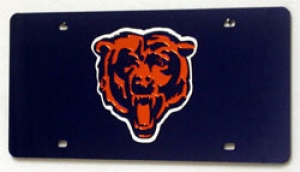 Chicago Bears Navy Laser Cut License Plate