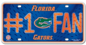 Florida Gators #1 Fan Aluminum License Plate