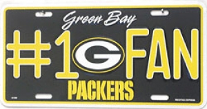 Green Bay Packers #1 Fan Aluminum License Plate