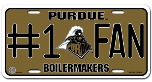 Purdue Boilermakers #1 Fan Aluminum License Plate