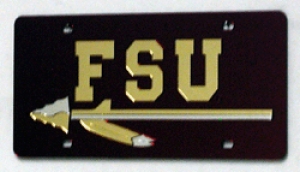Florida State Seminoles Laser Cut/Mirrored Red License Plate
