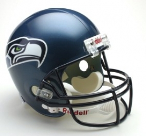 Seattle Seahawks Full Size ""Deluxe"" Replica NFL Helmet by Riddell