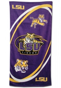 LSU Tigers NCAA 30" x 60" Beach Towel