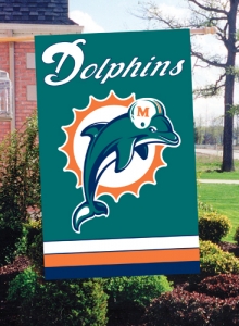 Miami Dolphins NFL Embroidered Vertical Outdoor Flag