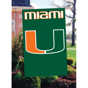 Miami Hurricanes Embroidered Vertical Outdoor Flag